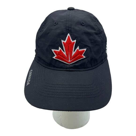 Adidas Canada Maple Leaf Black Adjustable Hat 2016 World Cup of Hockey WCH2016 - Picture 1 of 4